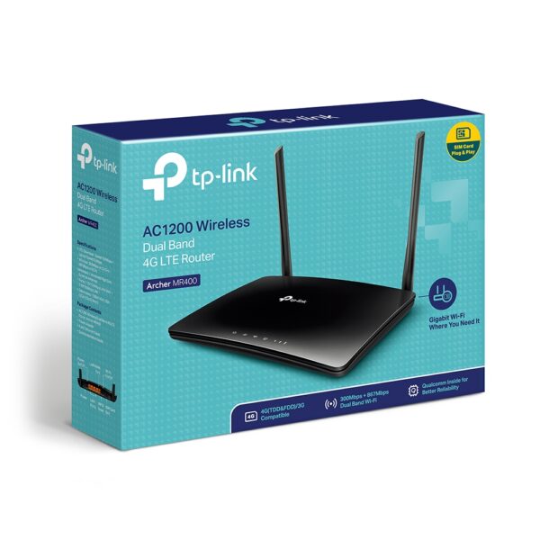 TP LINK 300MBPS AC1200 DUAL BAND WIFI 4GLTE ROUTER