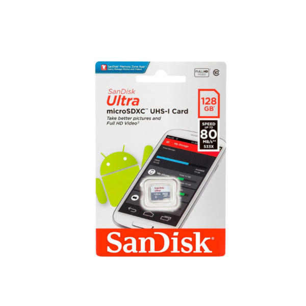 MICRO SD 128GBSD CARD SANDISK CLASS 10