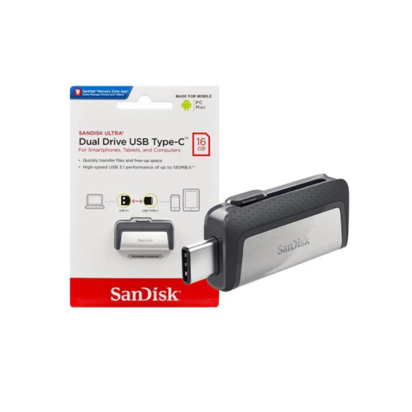 FLASHDRIVE 32GB SANDISK DUAL USB TYPE C 3.1