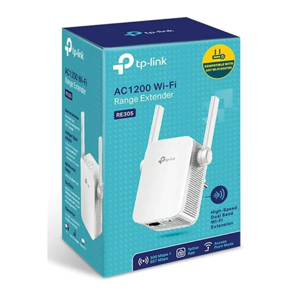 TPLINK 300Mbps,RE305 AC1200WIFI RANGE EXT DUAL